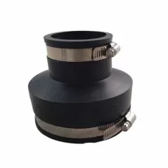 Flexible Coupling, 6"Clay x PVC Black