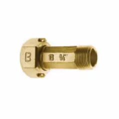 Coupling, 3/4"Meter Swivel Nut x MIP Brass 417NL Series Straight