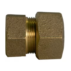 Straight Adapter, 1-1/2"Type T CTS Compression x FNPT Brass 74754T Series Octagonal