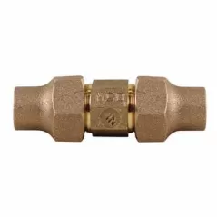 Straight Coupling, 1"Flare Brass 74758 Series Octagonal 3-Part
