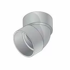 4" Hub x Spigot NDS P Series SDR-35 White PVC 45 Degrees 1/8 Bend Solvent Weld Sewer Elbow