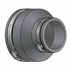 Flexible Coupling, 4"Clay Black PVC