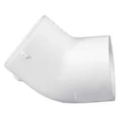 PVC Schedule 40 - 45 Elbow, 3/4" Slip White | 417007