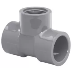Sch. 80 Gray PVC Tee 2-1/2 in. x 2-1/2 in. x 2 in. Socket x Socket x Reducing FIPT | 802292