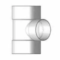 Straight Tee, 8" x 8" x 6"Hub PVC P Series SDR-35 Solvent Weld