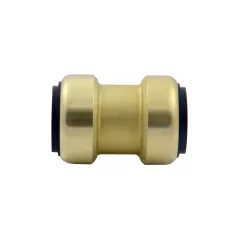 Coupling, 3/4"Solder Cup 200 Series TecTite Push-Fit, Lead Free Brass with Stop