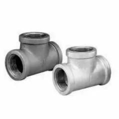 Pipe Tee, 3/4"FNPT Galvanized Malleable Iron