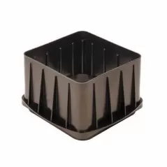 Riser, 11" Black HDPE Square