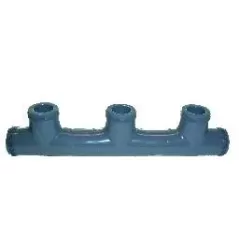 Action Machining Triple Manifold Tee, Buttress Threaded Schedule 80 PVC 1" | AFI18003