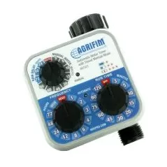 Analog Timer, 4" x 4" x 2" Blue Plastic 3-Dial Hose Bib