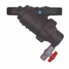 Wye Filter, 1-1/2" 150 Mesh 55 gpm Black 4E Plastic Spin Clean Series with Screen