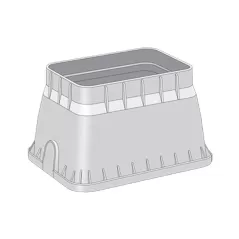Valve Box Only, 12" Rectangular Black Box Standard