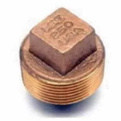 Plug, 3/4"MPT Lead Free Brass Square Head