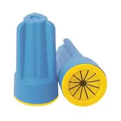 Wire Connector, 30 V 10 A 20-14 AWG Stranded 18 AWG Solid Copper/Copper Blue/Yellow 25/Pack Corrosion-Resistant Low Voltage