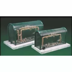 Protection Enclosure, 16" x 46" x 30" Forest Green Steel Backflow Hinged
