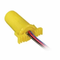 Wire Connector, 30 V 10 A 24-18 AWG Copper/Copper Yellow 24/Pack Low Voltage