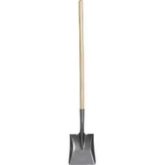 Point Shovel, 0.06" Steel Blade Wood Handle Square Light-Duty