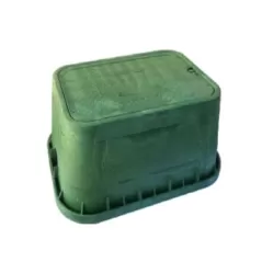 Valve Box, 12" x 20" x 12" Rectangular Green Irrigation Control Valve 1220 with T-Lid