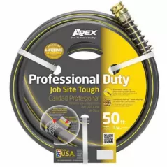 Garden Hose, 3/4" 50' Gray Rubber/Vinyl Professional-Duty Commercial Grade