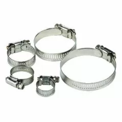 Hose Clamp, 1-1/16" Yellow Dichromate Zinc-Plated Stainless Steel 57 Series