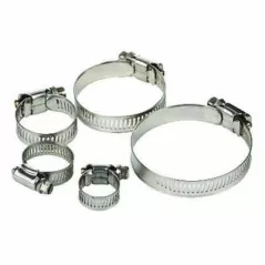 Hose Clamp, 1-3/4" Yellow Dichromate Zinc-Plated Stainless Steel 57 Series