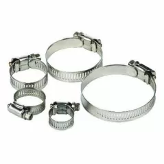Hose Clamp, 2" Yellow Dichromate Zinc-Plated Stainless Steel 57 Series