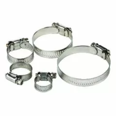 Hose Clamp, 2-1/2" Yellow Dichromate Zinc-Plated Stainless Steel 57 Series