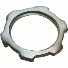 Conduit Locknut, 1-1/2" x 2.376" Silver Plated Steel