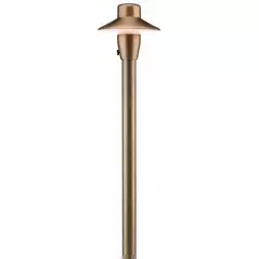 FX Luminaire Path Light, 1.6 W Ceramic G4 2700K LED Midgrade Brass | CPL7LED20W18RAB