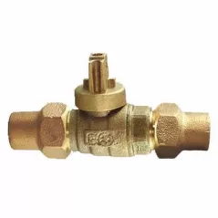 Ball Valve Curb Stop, 1"Copper Flare Lead-Free Cast Brass 300 psi 202NL Series