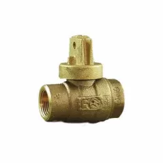 Ball Valve Curb Stop, 2"FPT Lead-Free Cast Brass 300 psi 202NL Series