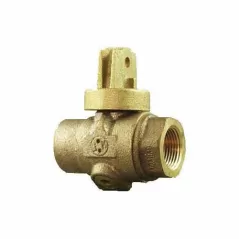 Ball Valve Curb Stop, 1"FPT Lead-Free Cast Brass 300 psi 203NL Series