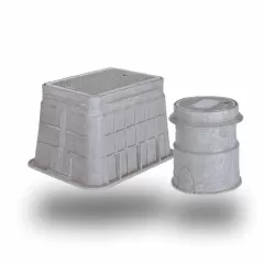 Meter Box Body, 10" x 15" Rectangular Gray FL09