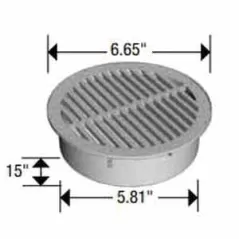 Grate, 6" Round Green Drop-In