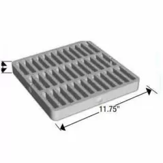Drain Grate, 12" x 12" Square Green