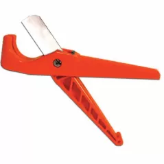 Poly/PVC Cutter, 1-5/8" Orange Handle/PTFE Coated Blade Small For Thin-Wall PVC Poly Pipe Hose and Tubing