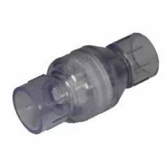 Spring Check Valve, 2" Slip Clear PVC 125 psi 1011 Series with Flow Control