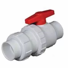 Combination Valve, 1-1/2"Union x Slip White PVC 125 psi Swing Check and Ball with Flow Control