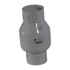 Spring Check Valve, 2" Slip White PVC 200 psi 1012 Series with Flow Control