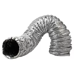 Ideal-Air Supreme Silver / Black Ducting 6 in x 25 ft