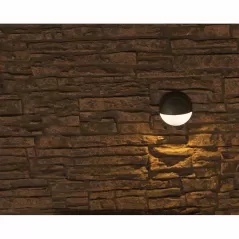 Wall Light, 2 W 2700K/3900K Integrated LED Powder Coated Bronze Metallic Die-Cast Aluminum/Brass Mollu Sque Series Zoning