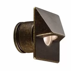 Wall Light, 2 W 2700K/4500K/5200K Integrated LED Powder Coated Bronze Metallic Die-Cast Brass Petit Oeil Series Square Zoning