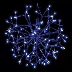 3D Shimmering Sphere, Blue Twinkle LED 16" Blue Tape Low Voltage