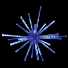 A LED 3D Meteor Burst, 20" Blue Steel Frame Low Voltage Combo