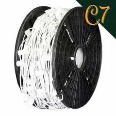Socket Wire, 18 AWG 12" 1000' White C7 Outdoor Durable