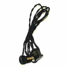 Jumper Cord, 12' Black with Fused Base Plug