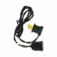 Jumper Cord, 6' Black with Fused Base Plug