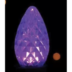 Christmas Light Bulb, Faceted E12 C7 LED Purple Transparent