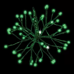 3D Shimmering Sphere, Green Twinkle LED 12" Green Tape Low Voltage