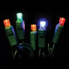 LED Light Set, 4.8 W per Set 23.5' 4" Spacing Multi-Colored Commercial Grade